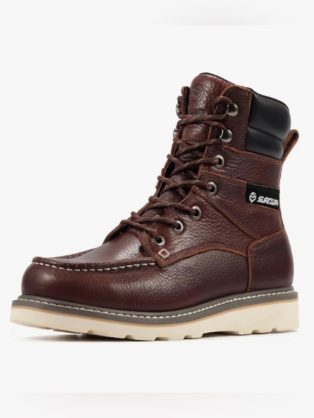 8” Soft Toe Work Boots Men GoodyearWelt Leather Oil Slip Resistant (10)